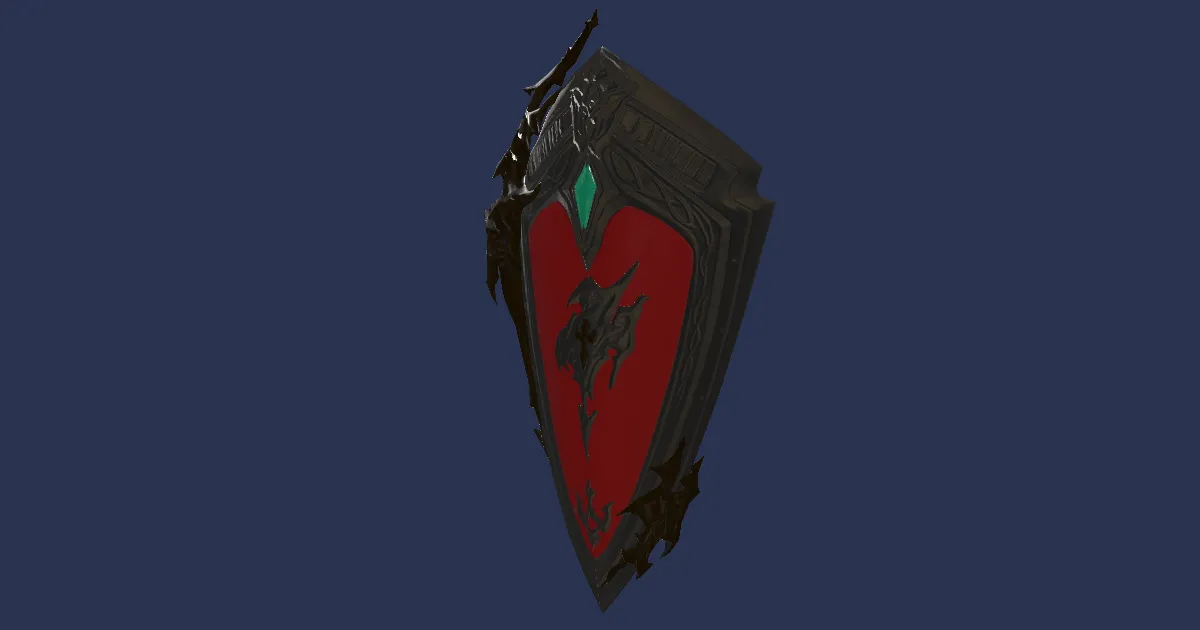 3D-Ansicht von Domaeisen-Drachenschild