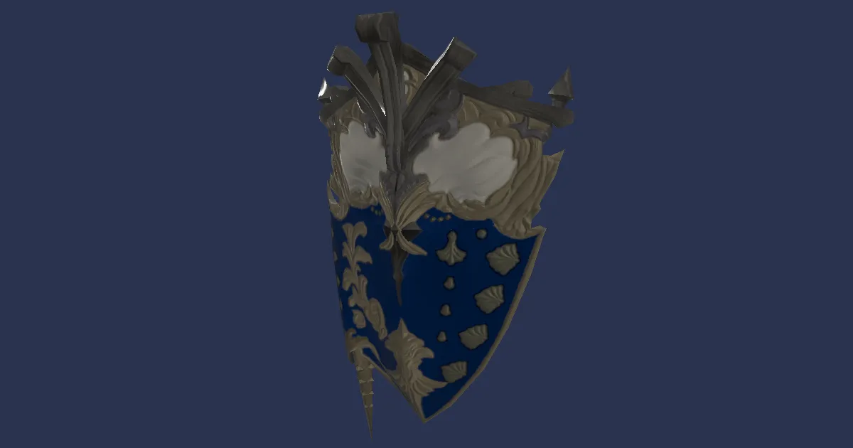 Deepgold Shield - 3D render