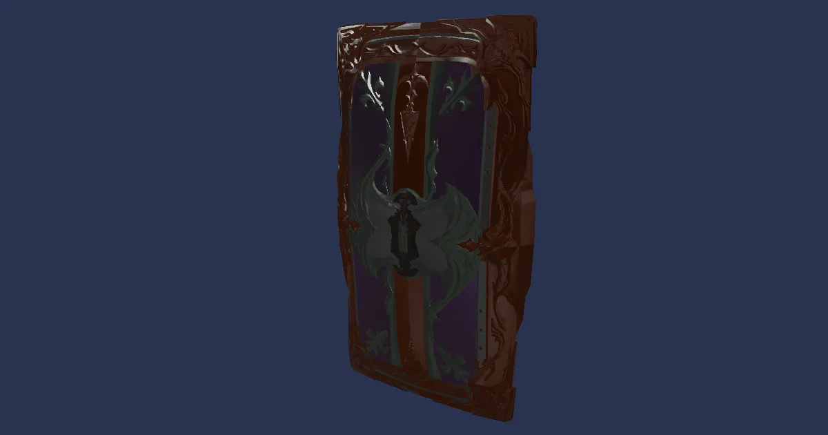 Mountain Chromite Tower Shield - 3D render