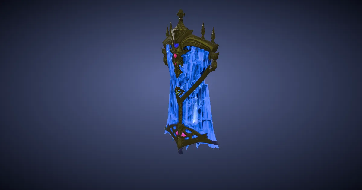 3D-Ansicht von Seelenazurit-Turmschild
