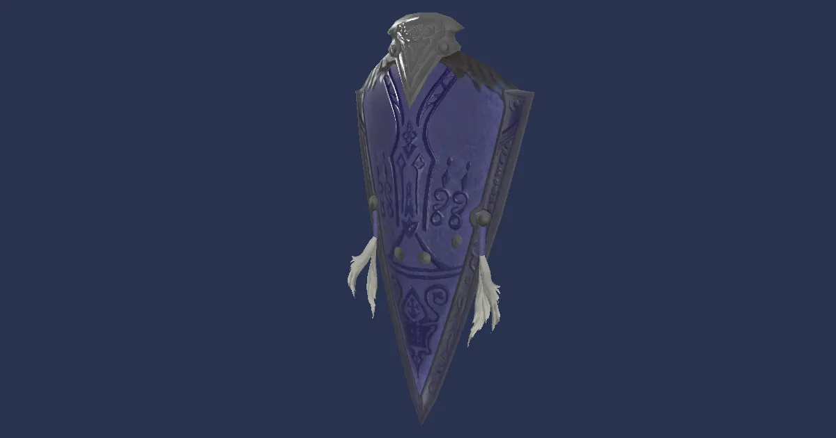 Cobalt Tungsten Kite Shield - 3D render
