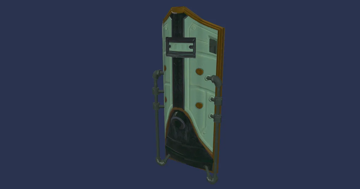 Dwarven Mythril Shield - 3D render