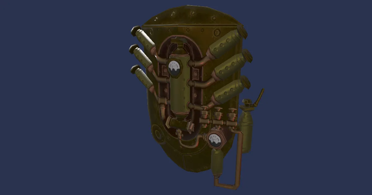 Chondrite Magitek Shield - 3D render
