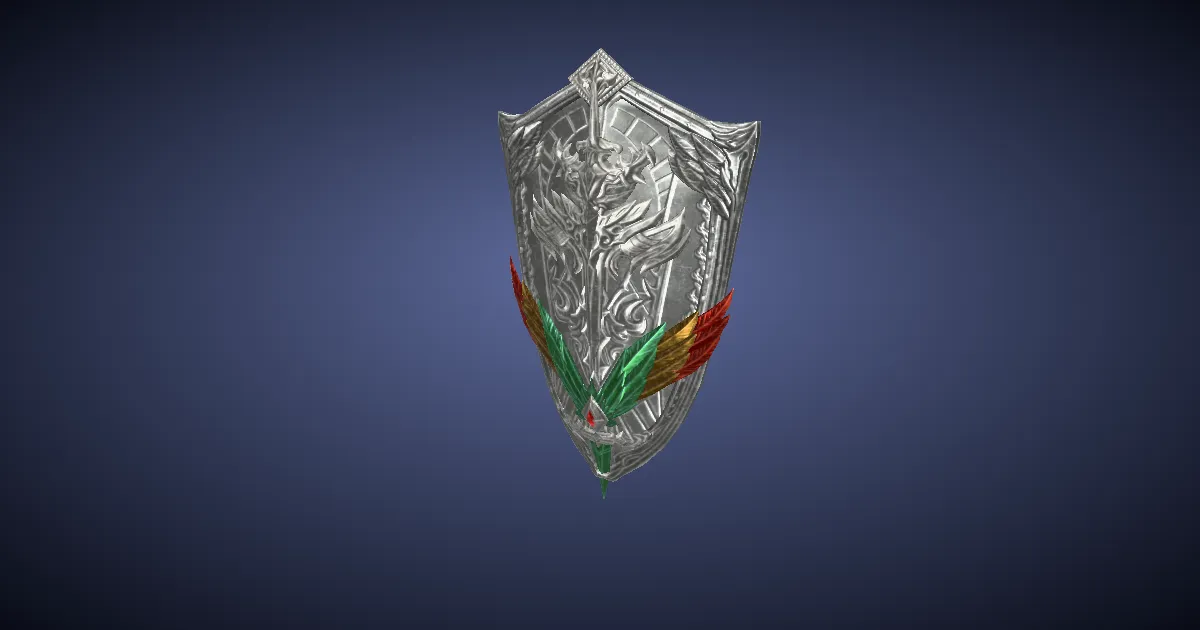 Rendu 3D de Écu mandorle de Kixaihih