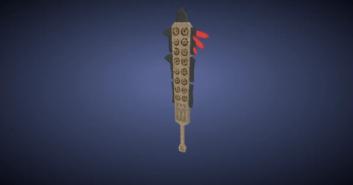 Rendu 3D de Macuahuitl