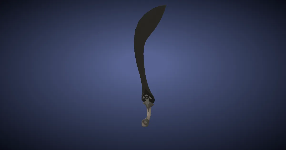 Cobalt Shamshir - 3D render