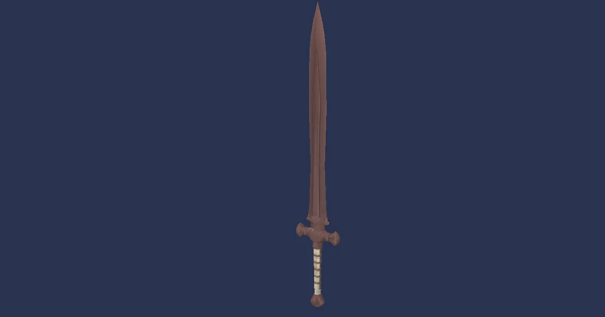 Bronze Bastard Sword - 3D render