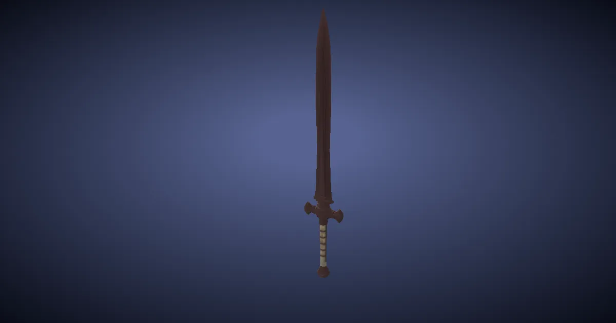 Bronze Bastard Sword - 3D render