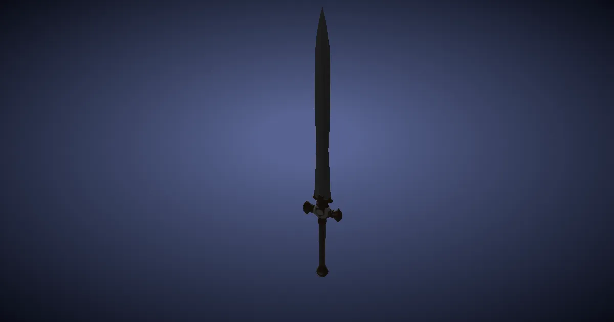 Rendu 3D de Épée bâtarde en titane