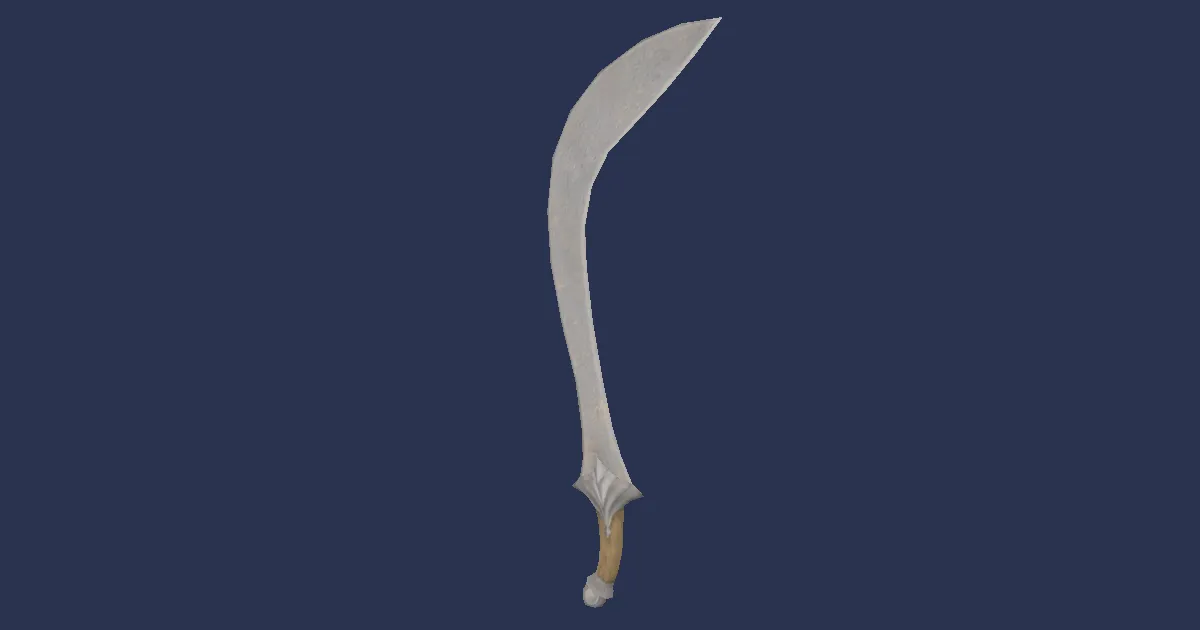 Blunt Aeolian Scimitar - 3D render