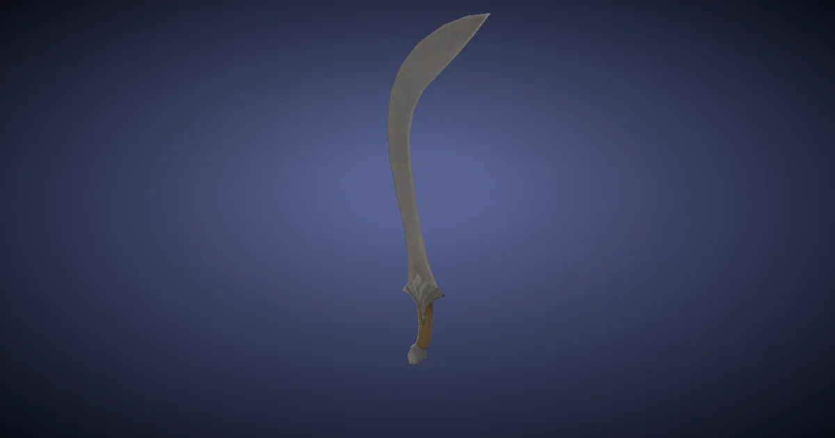 Blunt Aeolian Scimitar - 3D render