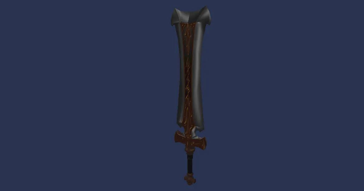 Adamantite Broadsword - 3D render