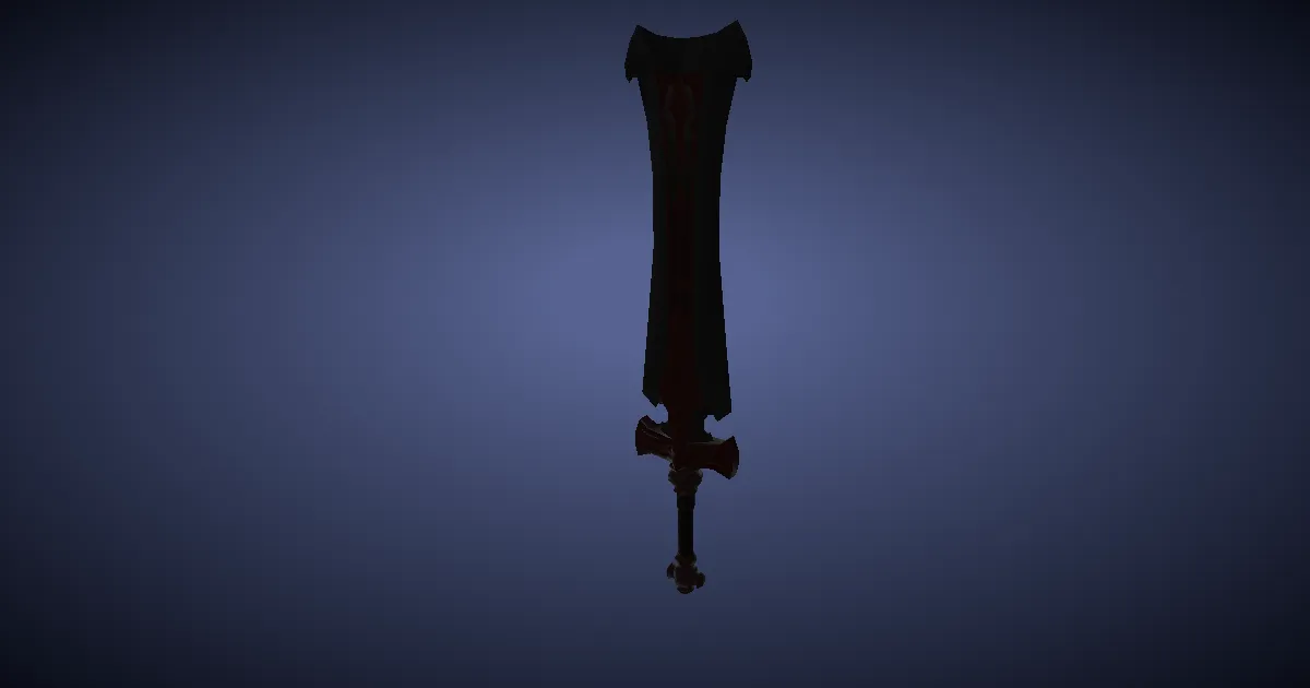 Adamantite Broadsword - 3D render