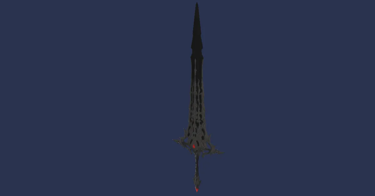 Augmented Nightsteel Sword - 3D render