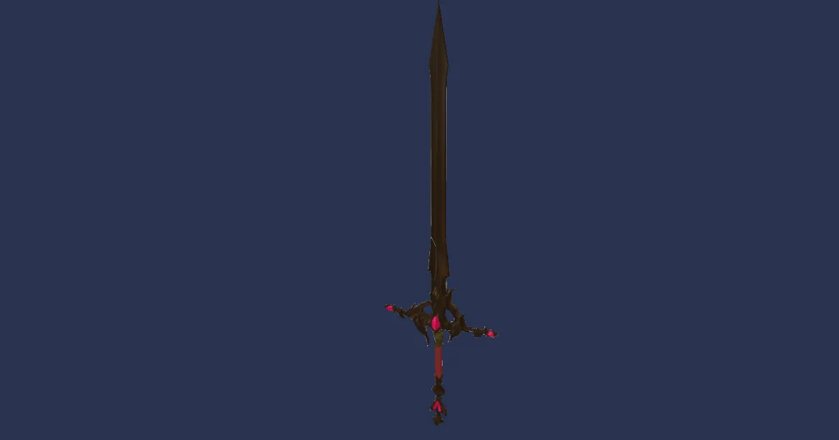 Rendu 3D de Épée longue en fer domien