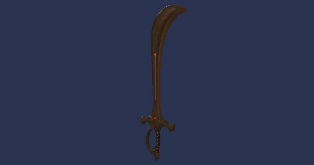 Titanbronze Kilij - 3D render