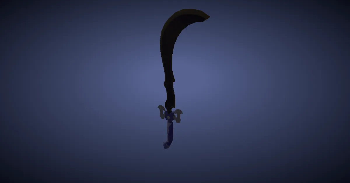Cobalt Tungsten Scimitar - 3D render