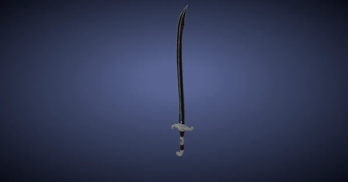 Ruthenium Scimitar - 3D render