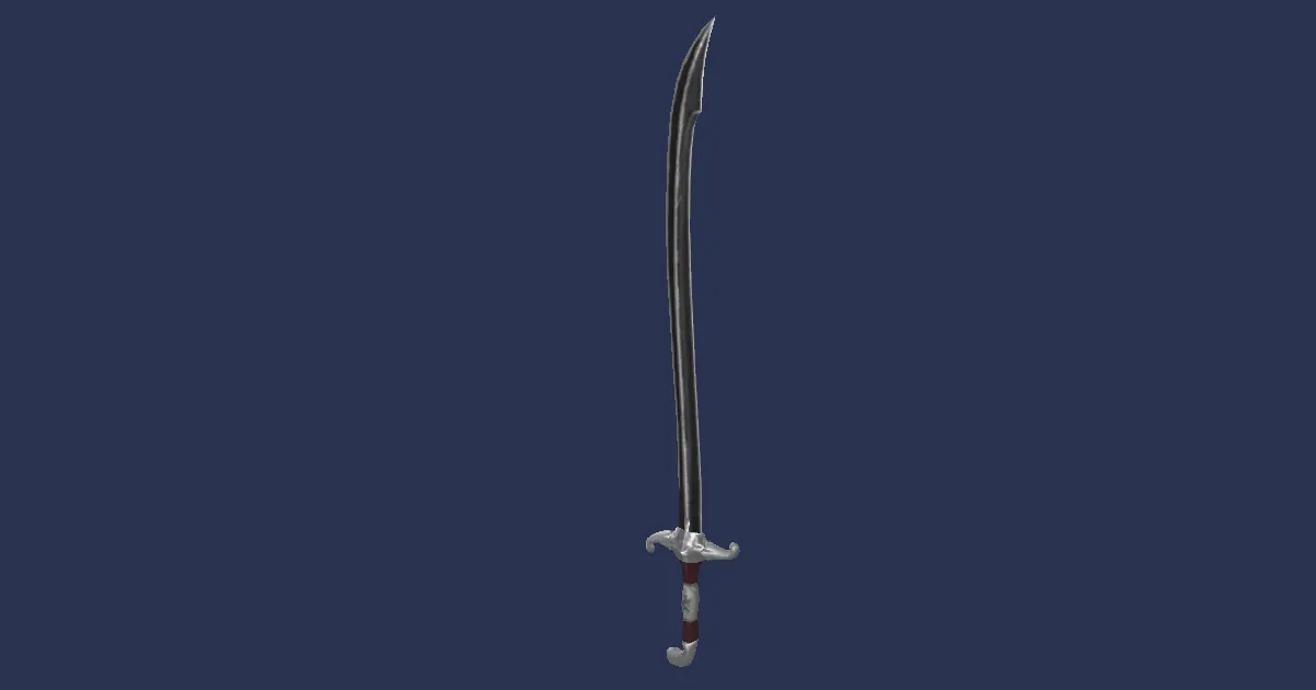 Ruthenium Scimitar - 3D render