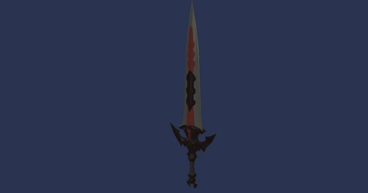 High Steel Longsword - 3D render