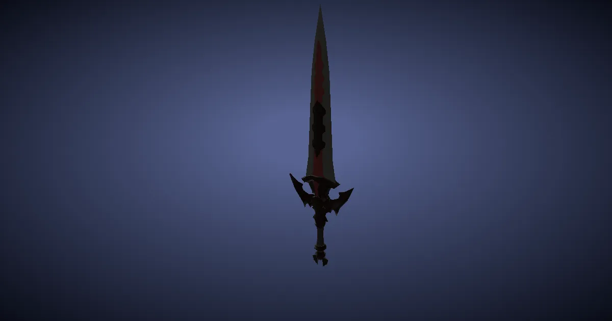 High Steel Longsword - 3D render