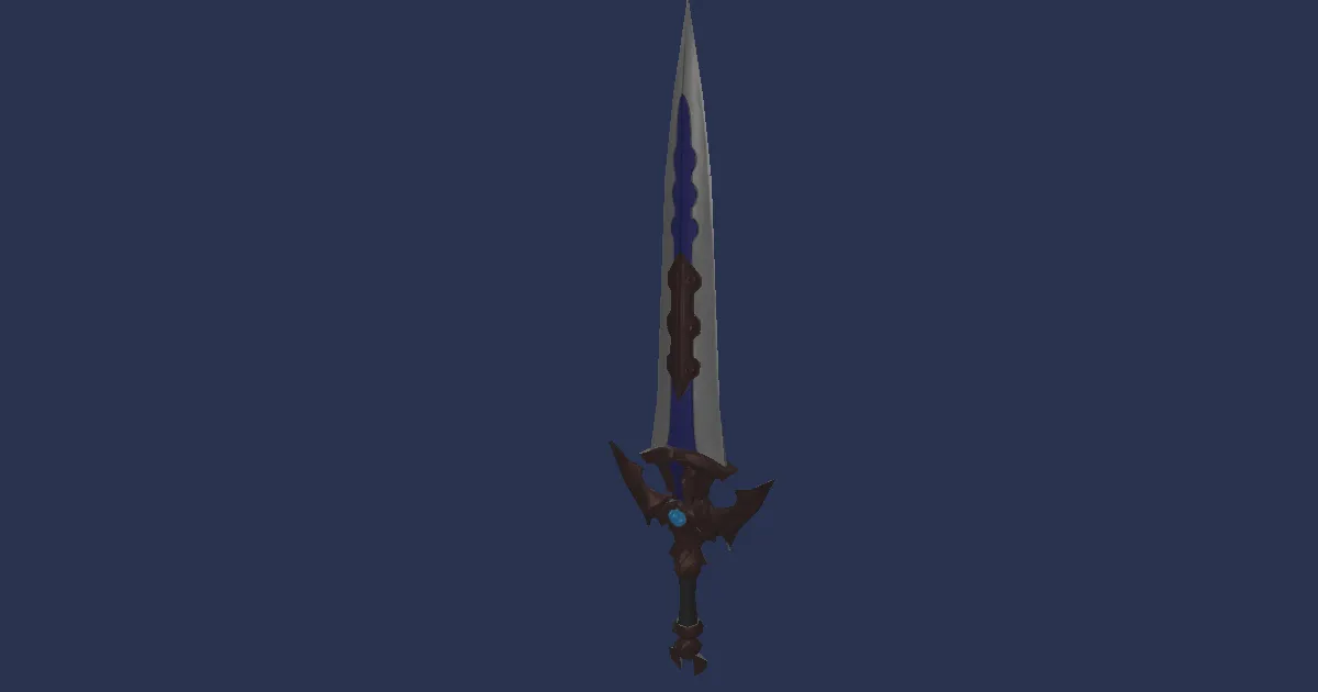 Rendu 3D de Épée longue en titane