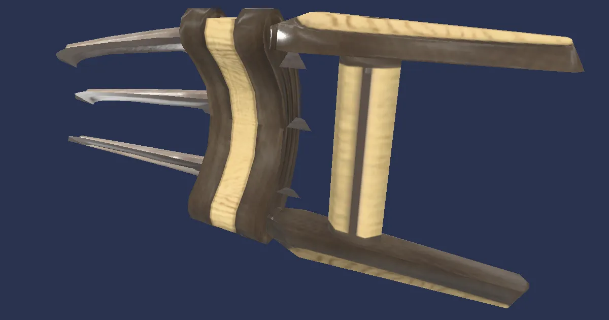 3D-Ansicht von Schafshorn-Klauen