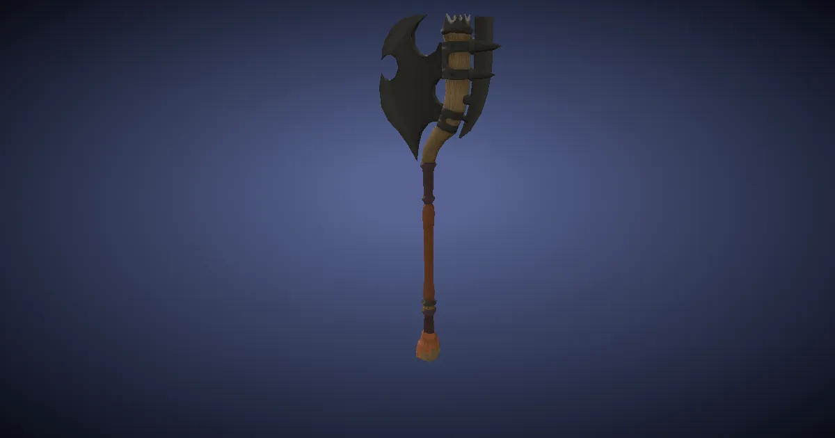 Rendu 3D de Bardiche du boucanier