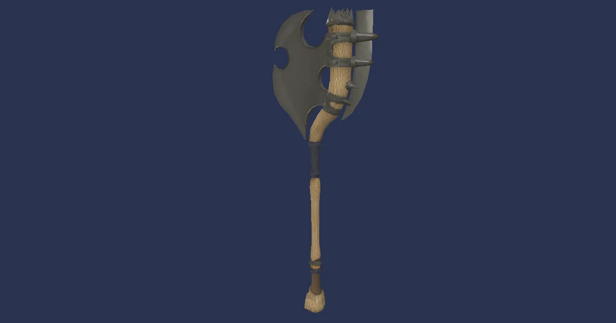 Steel Bardiche - 3D render