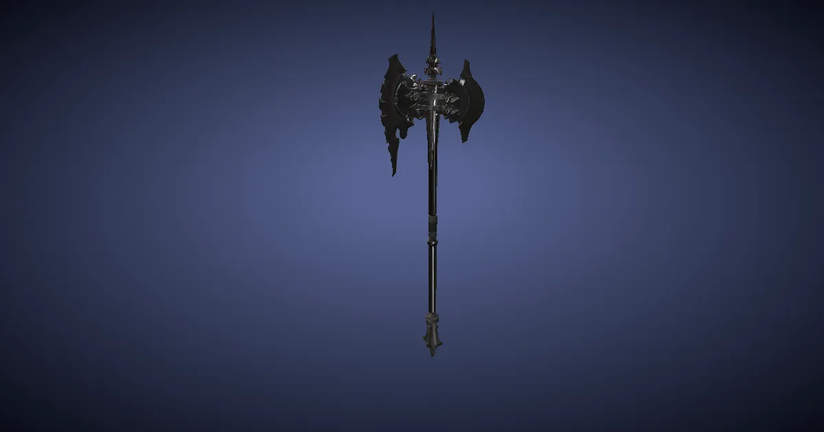 Doman Steel Battleaxe - 3D render