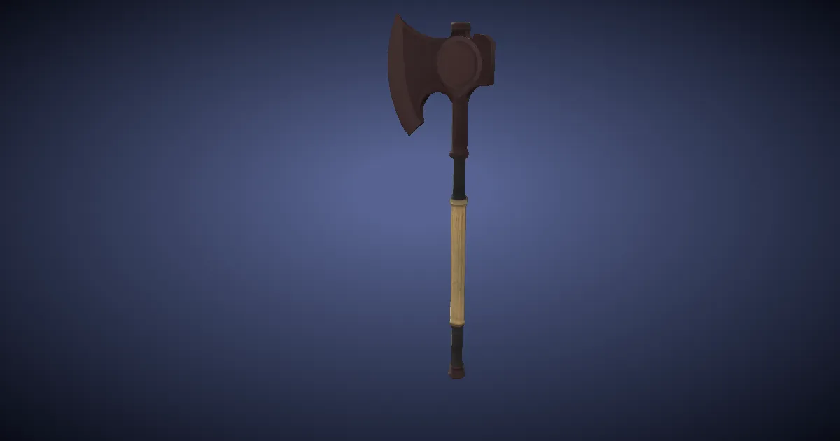 3D-Ansicht von Bronzestreitaxt