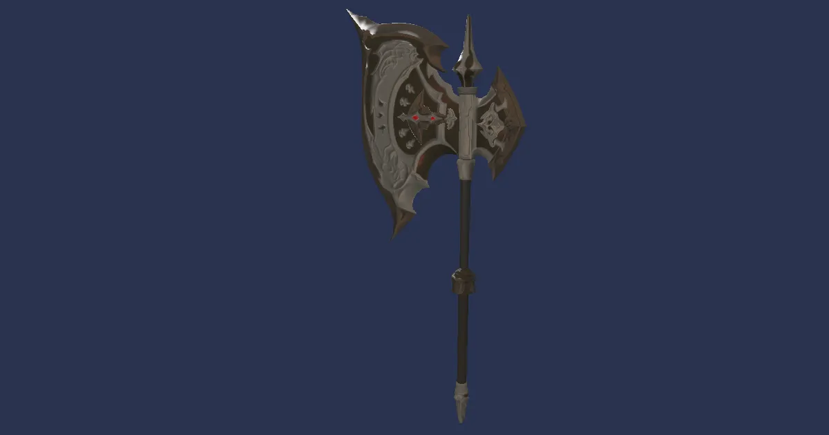 Titanbronze Battleaxe - 3D render