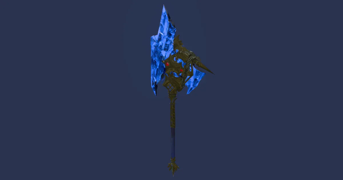 Bluespirit Axe - 3D render
