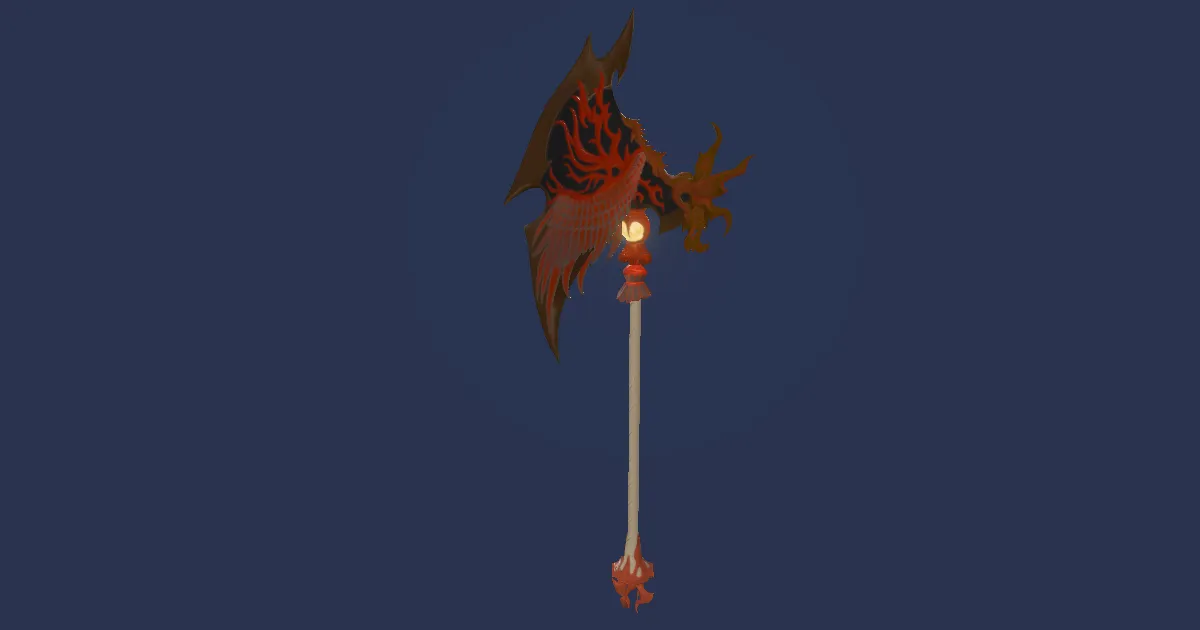 Suzaku's Greataxe - 3D render