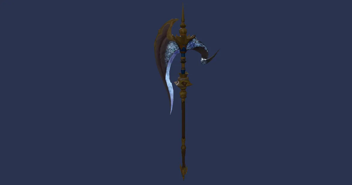 Seiryu's War Axe - 3D render
