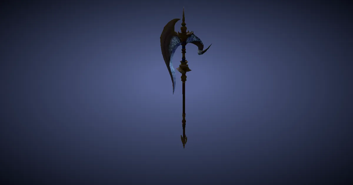 Seiryu's War Axe - 3D render