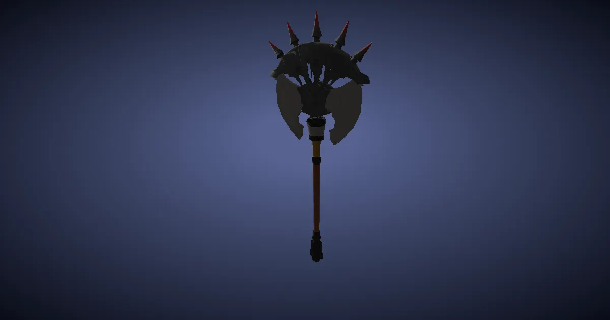 High Steel Battleaxe - 3D render