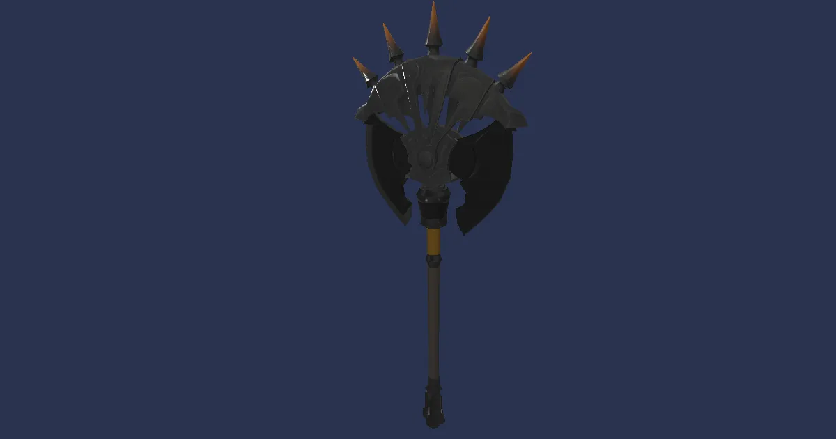 Titanium Battleaxe - 3D render