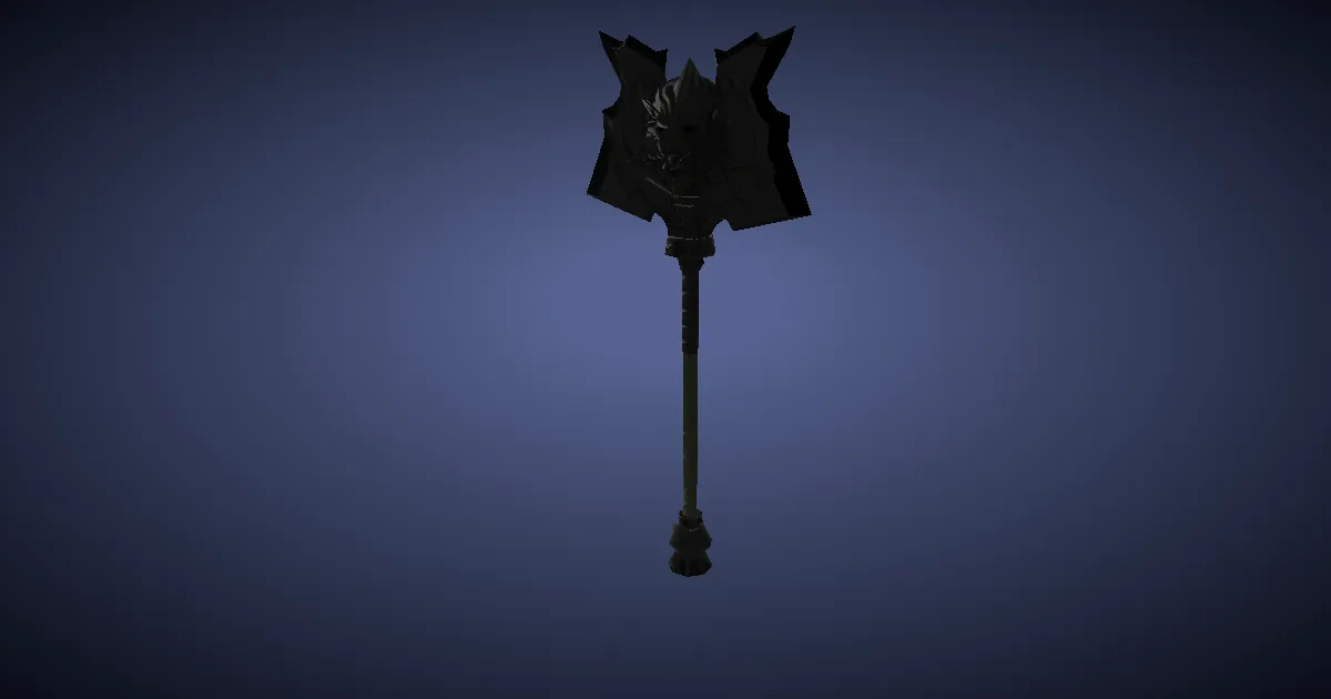 High Steel Headsman's Axe - 3D render