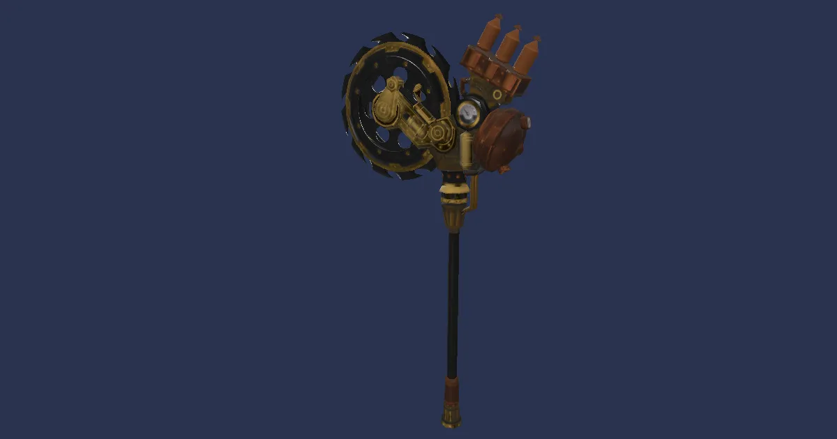 Chondrite Magitek Axe - 3D render