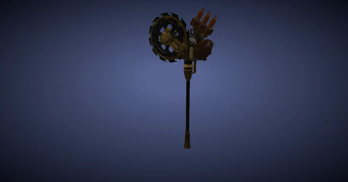 Chondrite Magitek Axe - 3D render