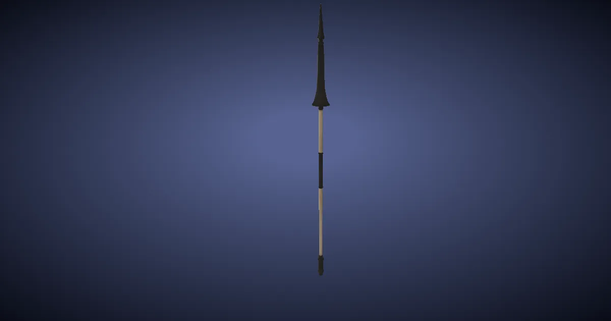 Heavy Steel Lance - 3D render