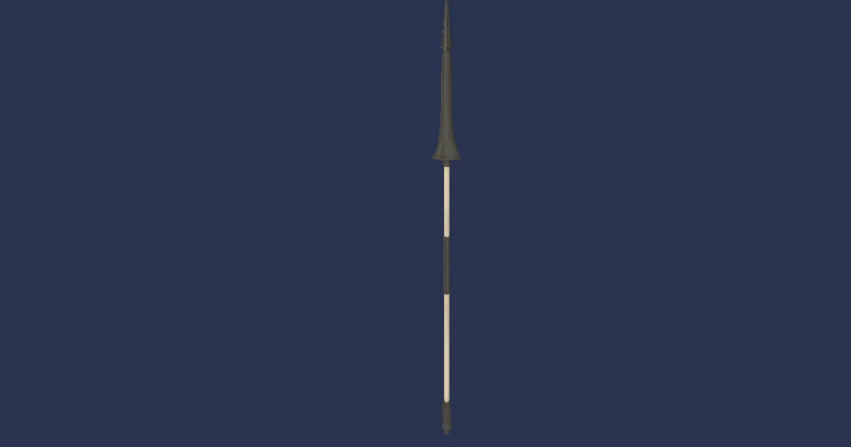 Heavy Steel Lance - 3D render