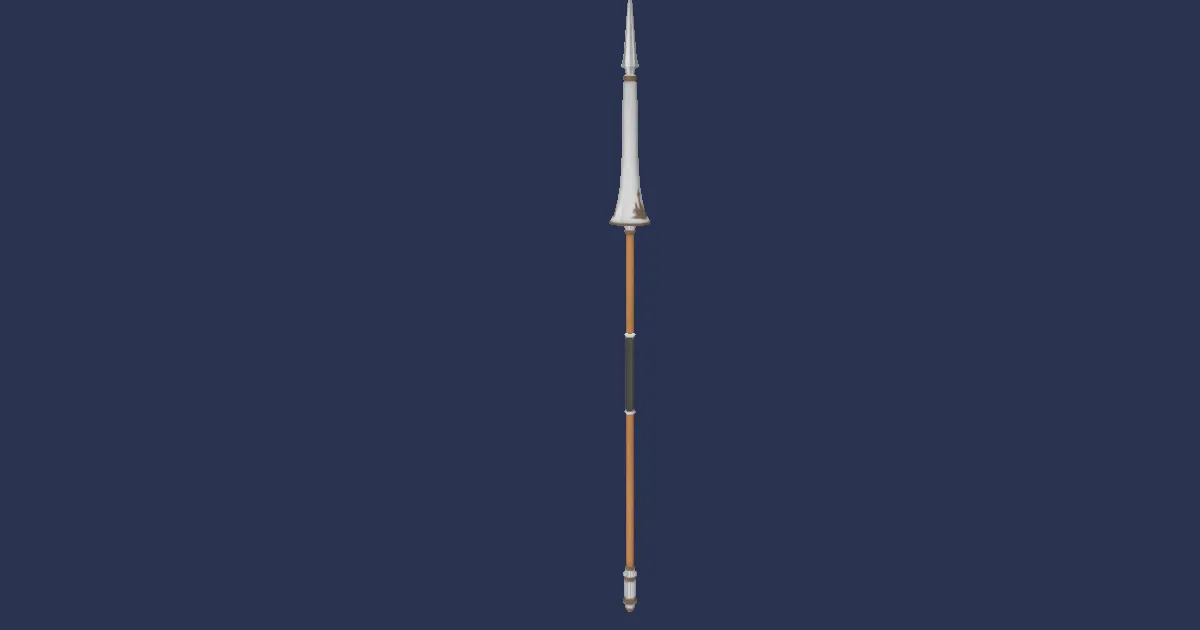 Rendu 3D de Lance en titane