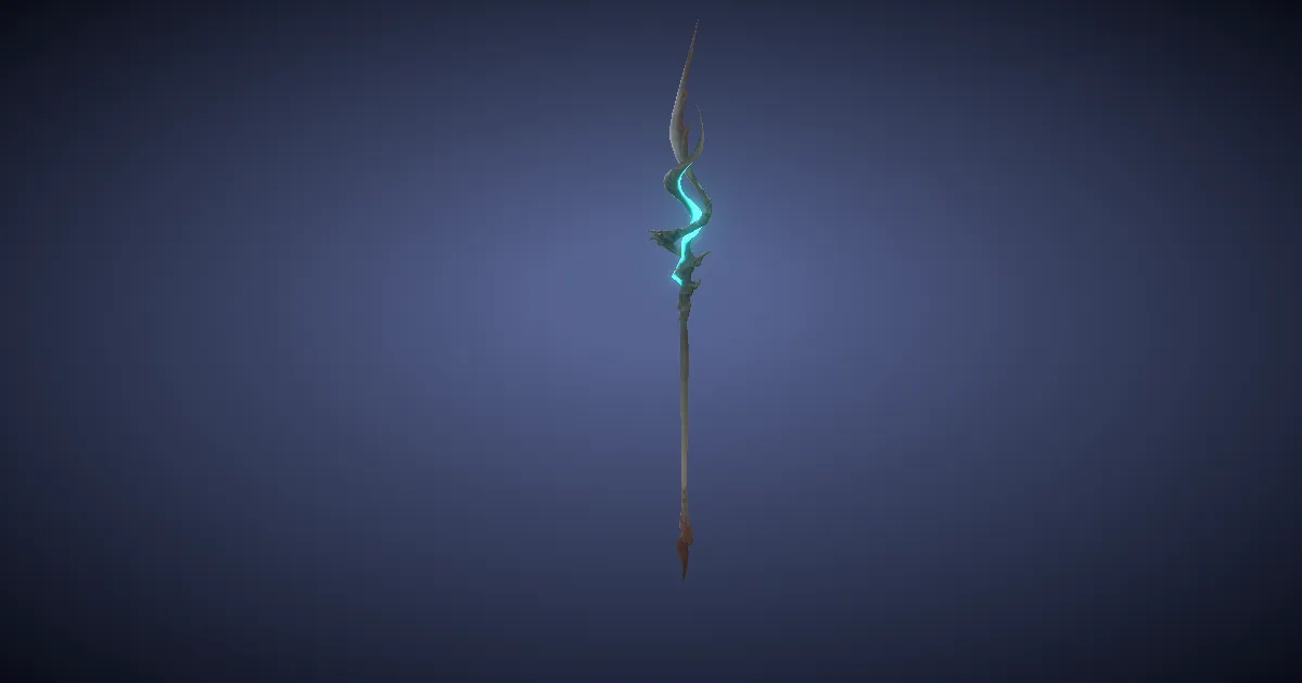 3D-Ansicht von Wogen-Harpune