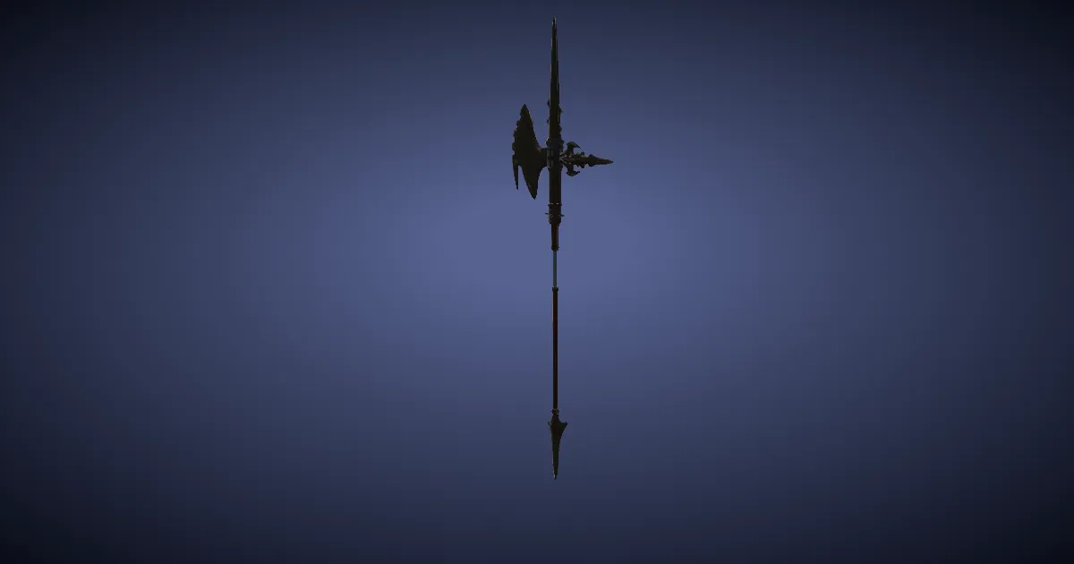 Doman Steel Halberd - 3D render