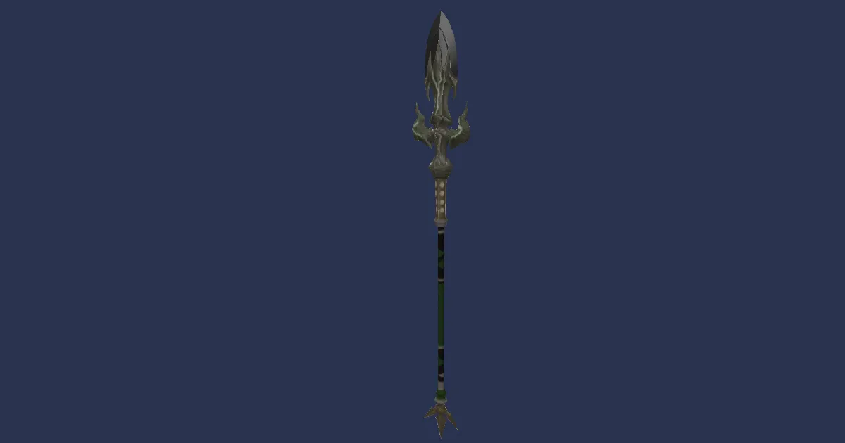 Adamantite Spear - 3D render