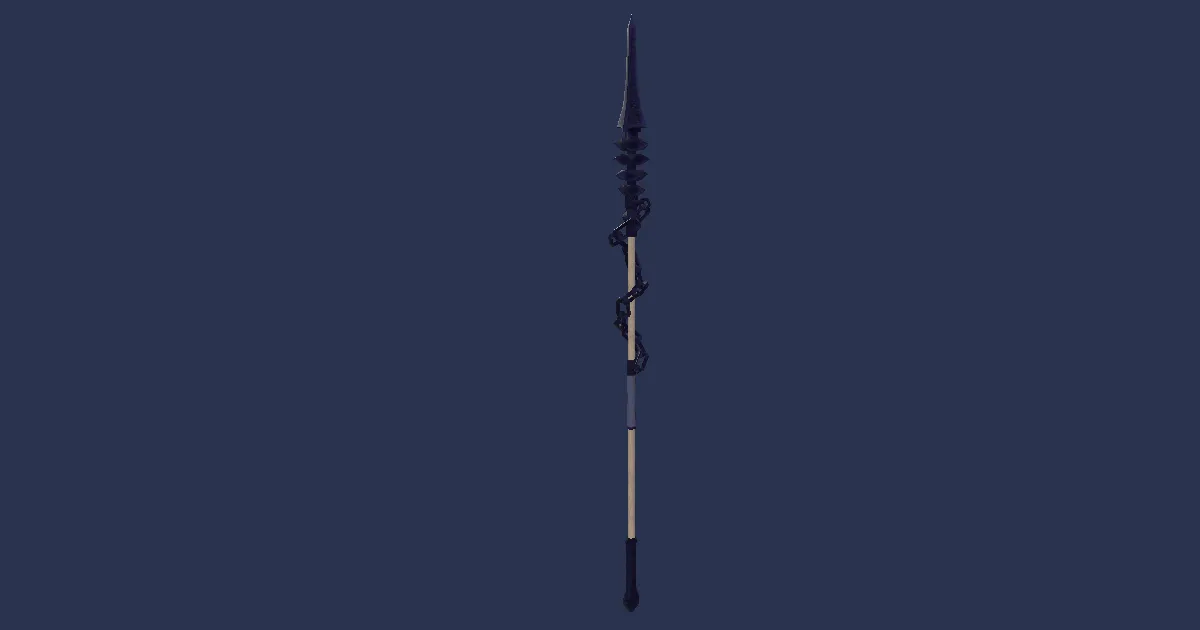 Dark Mahogany Spear - 3D render