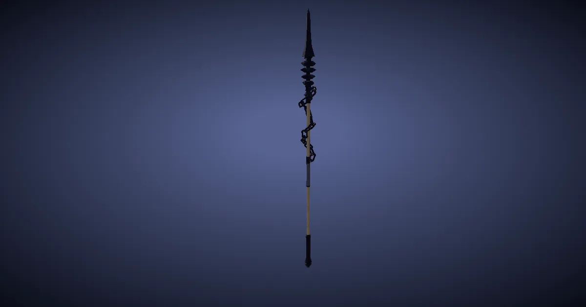 Dark Mahogany Spear - 3D render