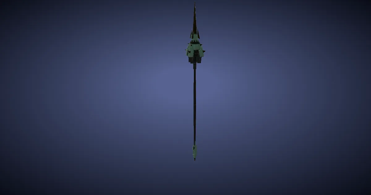 Dwarven Lignum Lance - 3D render